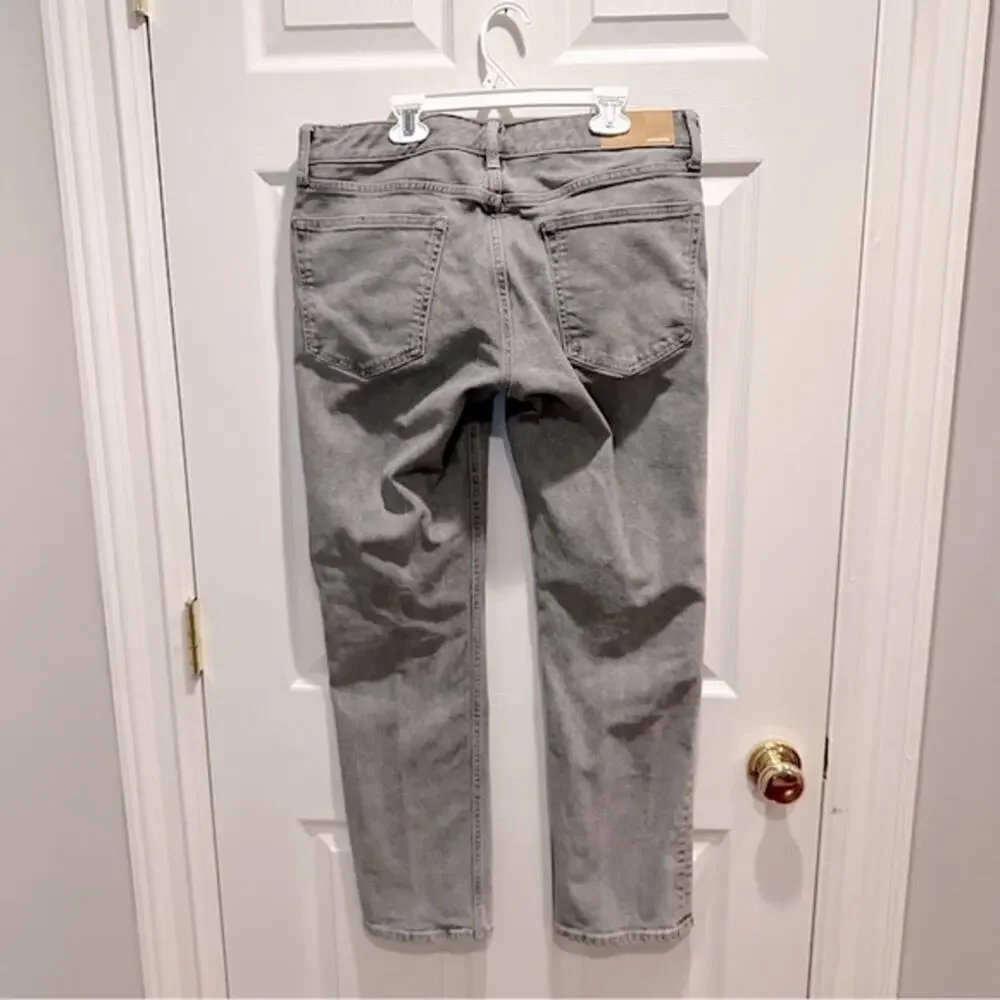 Bonobos Slim Grey Gray Mens Jeans 32 x 30 Casual Organic Cotton Blend Distressed